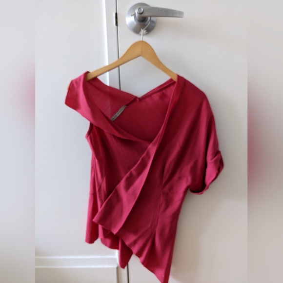 Roland Mouret Pink Off Shoulder Top - Picture 6 of 6